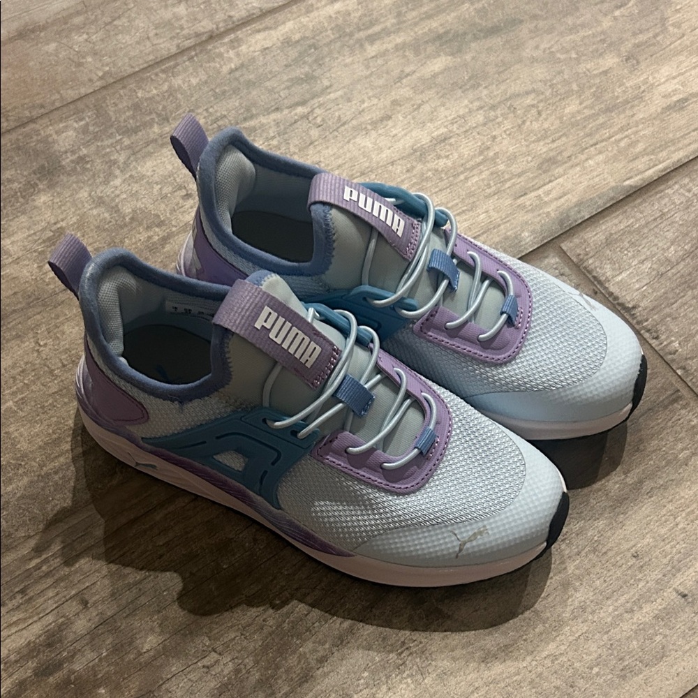Puma Kids Light Blue & Lavender Lace-Up Sneakers